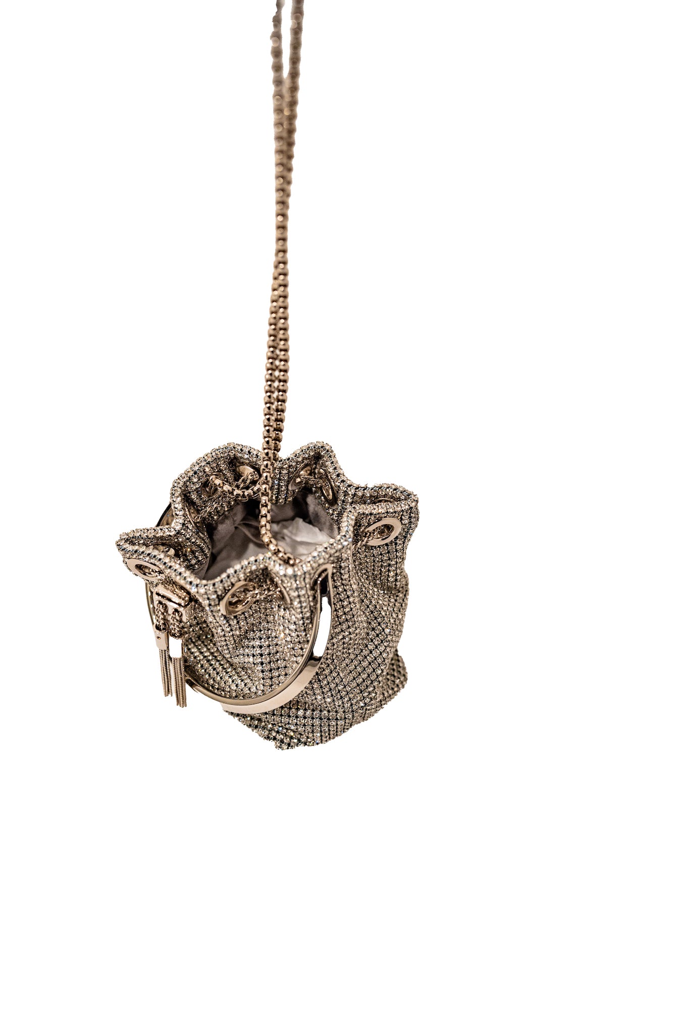 Micro Bon Bon Crystal Mesh Nappa Mini Bag