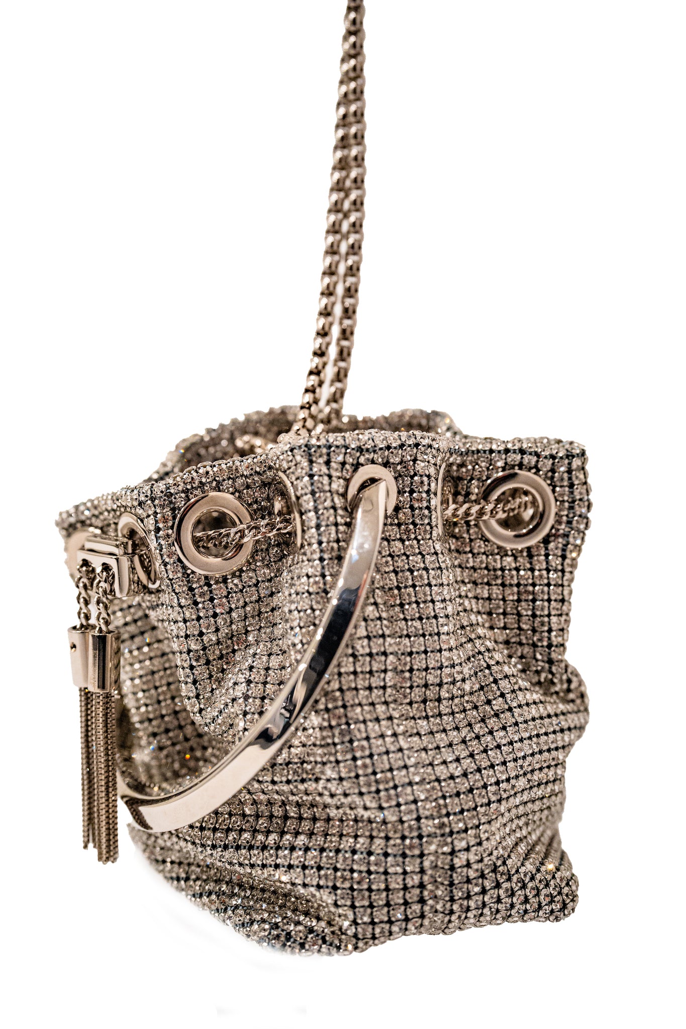 Micro Bon Bon Crystal Mesh Nappa Mini Bag